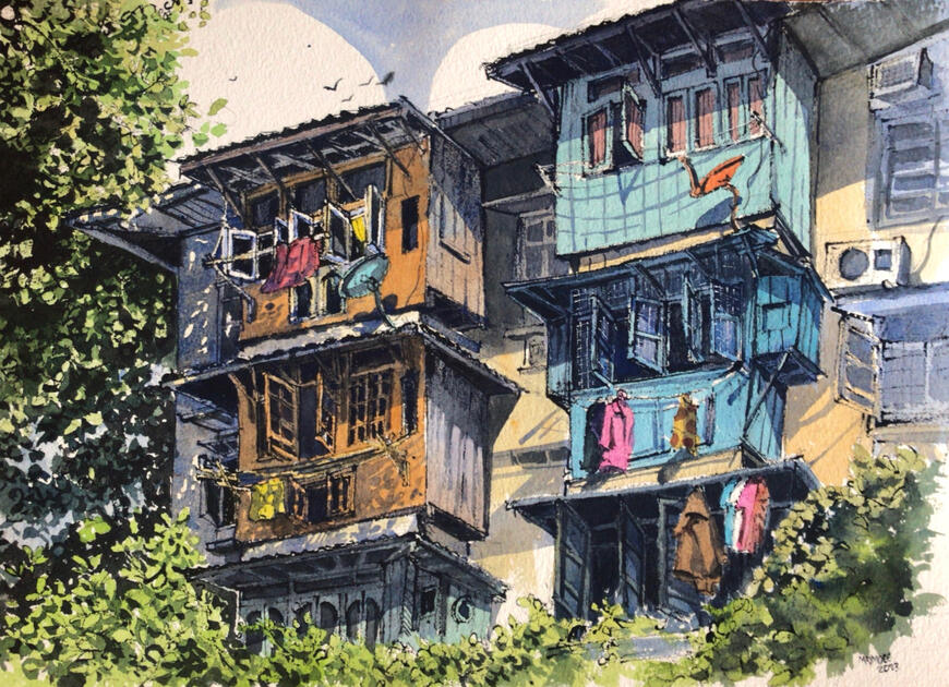 Colorful Balconies ( Minmanaing Neighborhood)