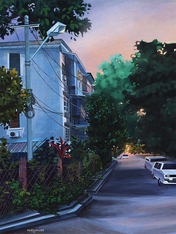 Winter evening in Yangon