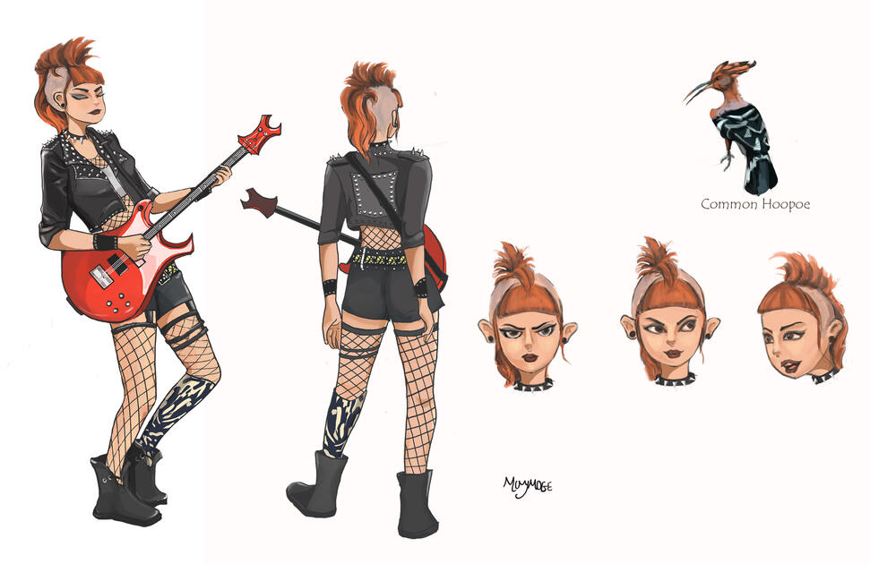 Character concept inspired by Common Hoopoe