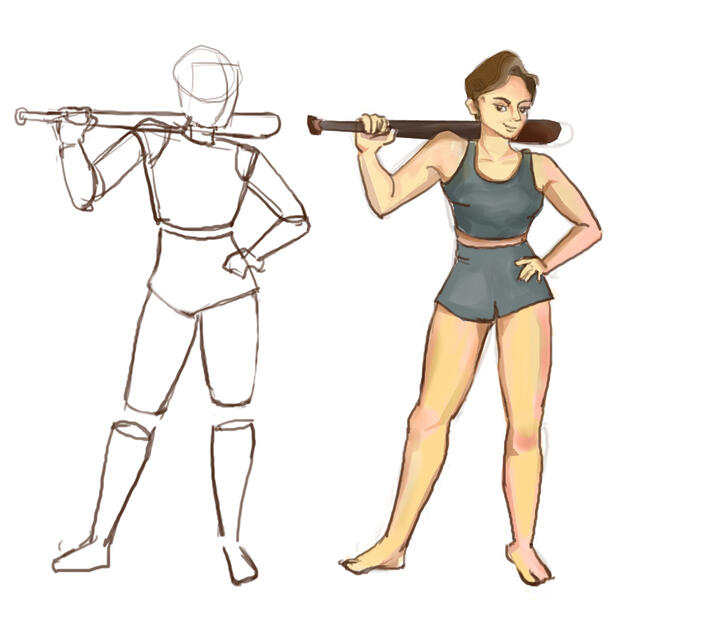 Character pose practice