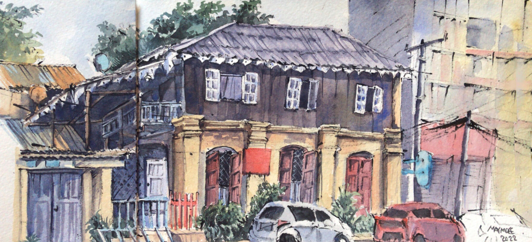 A humble old house in Yawmingyi street