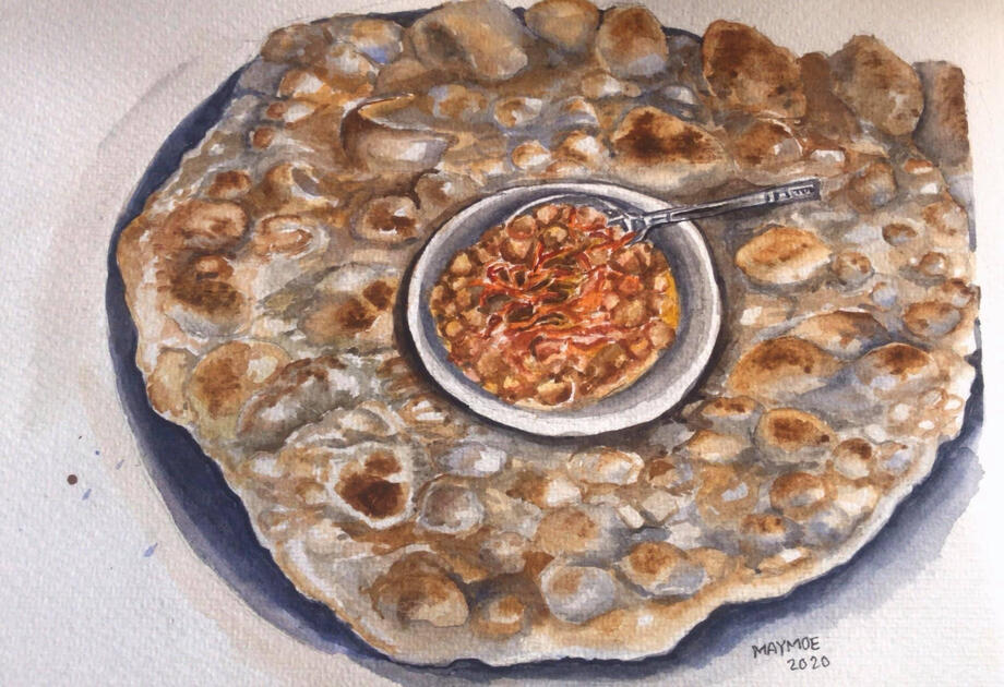 Popular breakfast in Myanmar