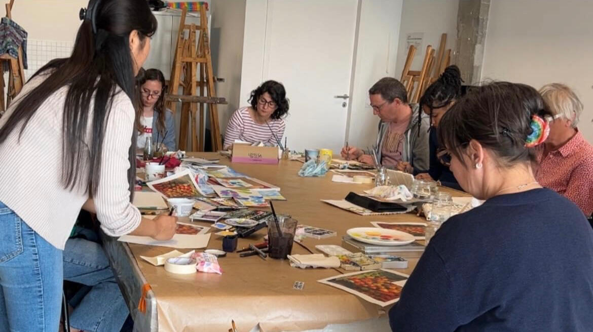 Urban sketching with watercolor workshop hosted by me